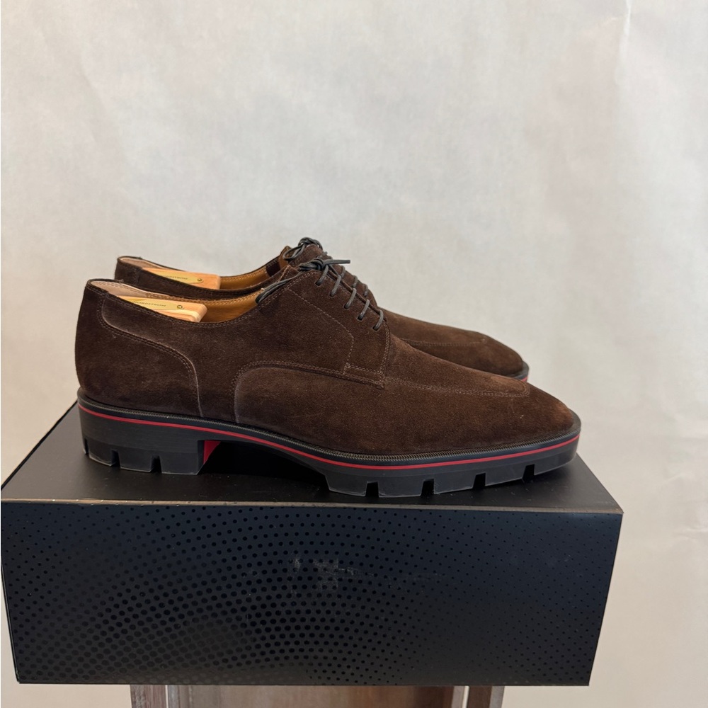 Christian Louboutin Brown Suede Men's Shoes